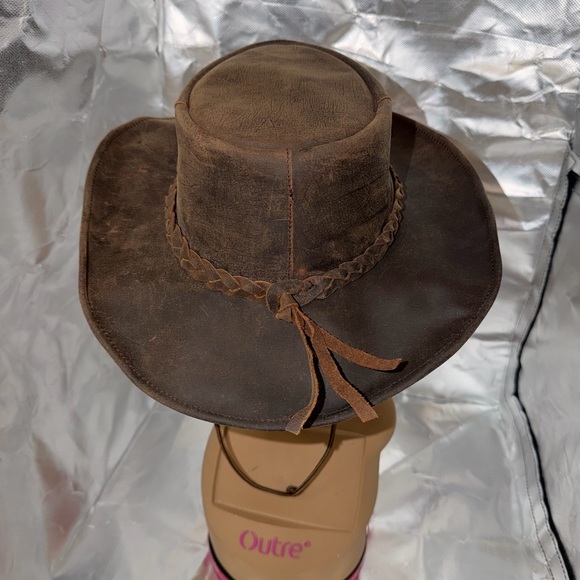 KAKADU TRADERS AUSTRALIA Brown Leather Western Hat - Picture 2 of 9
